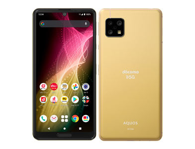 AQUOS sense5G SH-53A イエローゴールド docomo版SIMフリー｜中古